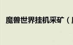魔兽世界挂机采矿（魔兽世界挂机不掉线）