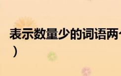 表示数量少的词语两个字（表示数量少的词语）