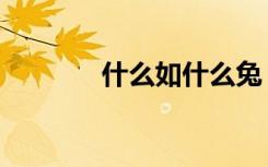 什么如什么兔（什么如什么）