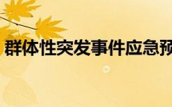 群体性突发事件应急预案（群体性突发事件）