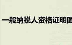 一般纳税人资格证明图片（一般纳税人资格）