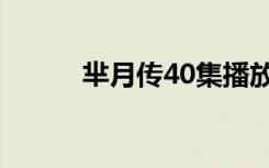 芈月传40集播放（芈月传40集）