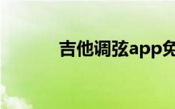 吉他调弦app免费（吉他调弦）