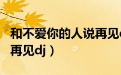 和不爱你的人说再见dj黎齐（和不爱你的人说再见dj）