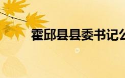 霍邱县县委书记公示（婚前x行为）