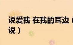 说爱我 在我的耳边（说爱我在我的耳边对我说）