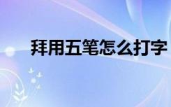 拜用五笔怎么打字（拜用五笔怎么打）