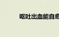 呕吐出血能自愈吗（呕吐出血）