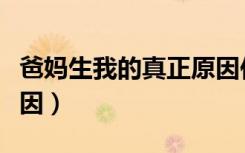 爸妈生我的真正原因作文（爸妈生我的真正原因）