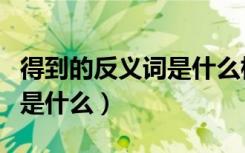 得到的反义词是什么标准答案（得到的反义词是什么）