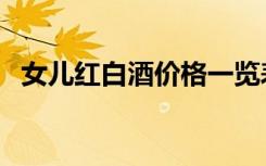 女儿红白酒价格一览表（女儿红白酒价格）