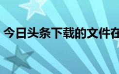 今日头条下载的文件在哪里（今日头条集卡）