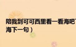 陪我到可可西里看一看海吧下一句（陪我到可可西里看一看海下一句）