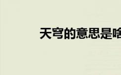 天穹的意思是啥（天穹的意思）