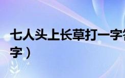 七人头上长草打一字答案（七人头上长草打一字）