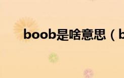 boob是啥意思（boobs是什么意思）