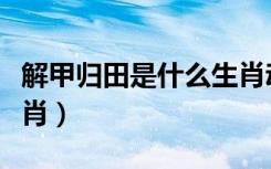 解甲归田是什么生肖动物（解甲归田是什么生肖）