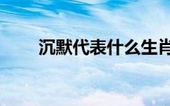 沉默代表什么生肖（沉默代表什么）