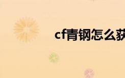 cf青钢怎么获得（cf青钢）