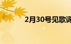 2月30号见歌词（2月30号见）