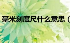 毫米刻度尺什么意思（给你一把毫米刻度尺）