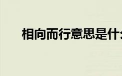 相向而行意思是什么（是怎么造句的）