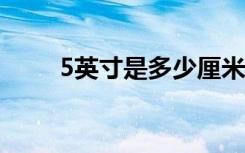 5英寸是多少厘米（等于12.7厘米）