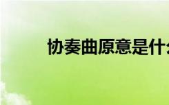 协奏曲原意是什么（协奏的意思）