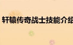 轩辕传奇战士技能介绍（轩辕传奇战士技能）