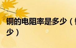 铜的电阻率是多少（铜导线的电阻率大约是多少）