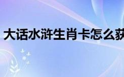大话水浒生肖卡怎么获得（大话水浒生肖卡）