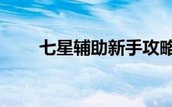 七星辅助新手攻略（七星传奇辅助）