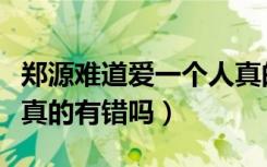 郑源难道爱一个人真的有错吗（难道爱一个人真的有错吗）