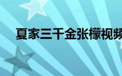 夏家三千金张檬视频（夏家三千金张檬）