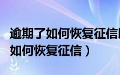 逾期了如何恢复征信以后可以买小车（逾期了如何恢复征信）