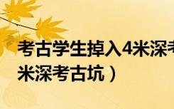 考古学生掉入4米深考古坑!（考古学生掉入4米深考古坑）