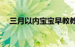 三月以内宝宝早教教什么（早教教什么）