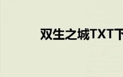 双生之城TXT下载（双生之城）