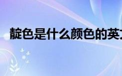 靛色是什么颜色的英文（靛色是什么颜色）