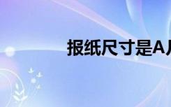 报纸尺寸是A几（报纸尺寸）