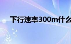 下行速率300m什么意思（下行文格式）
