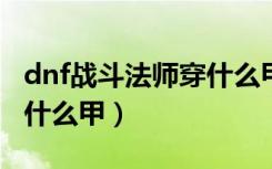 dnf战斗法师穿什么甲2021（dnf战斗法师穿什么甲）