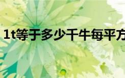 1t等于多少千牛每平方米（1t等于多少千牛）
