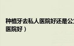 种植牙去私人医院好还是公立医院好（私人医院好还是公立医院好）
