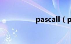 pascall（pascal游戏）