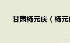 甘肃杨元庆（杨元庆是柳传志的女婿）