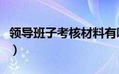 领导班子考核材料有哪些（领导班子考核材料）