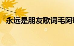 永远是朋友歌词毛阿敏（永远是朋友歌词）