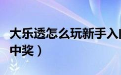 大乐透怎么玩新手入门介绍（大乐透怎么玩算中奖）