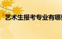 艺术生报考专业有哪些（报考专业有哪些）